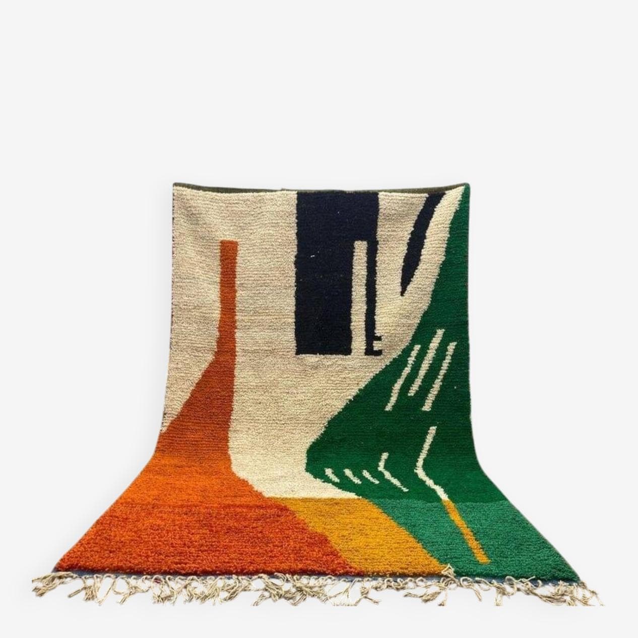 Handwoven rug 150x250 cm, wool, multicolor, Morocco - 209111