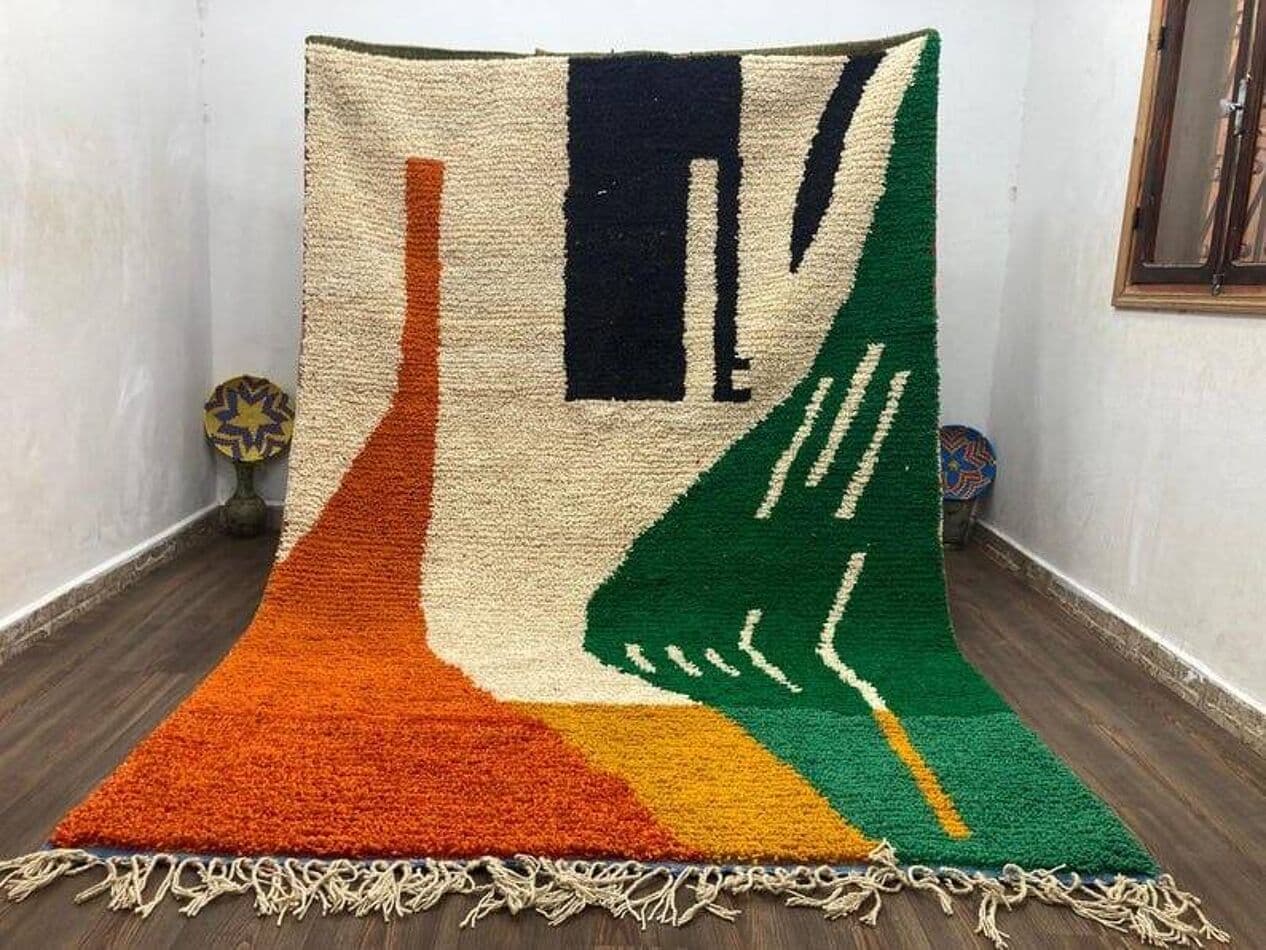 Handwoven rug 150x250 cm, wool, multicolor, Morocco - 209115