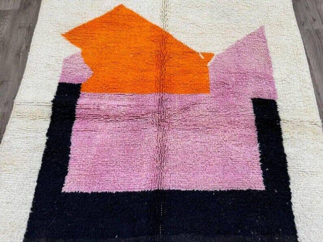 Handwoven rug 140x260 cm, wool, multicolor, Morocco - 209084