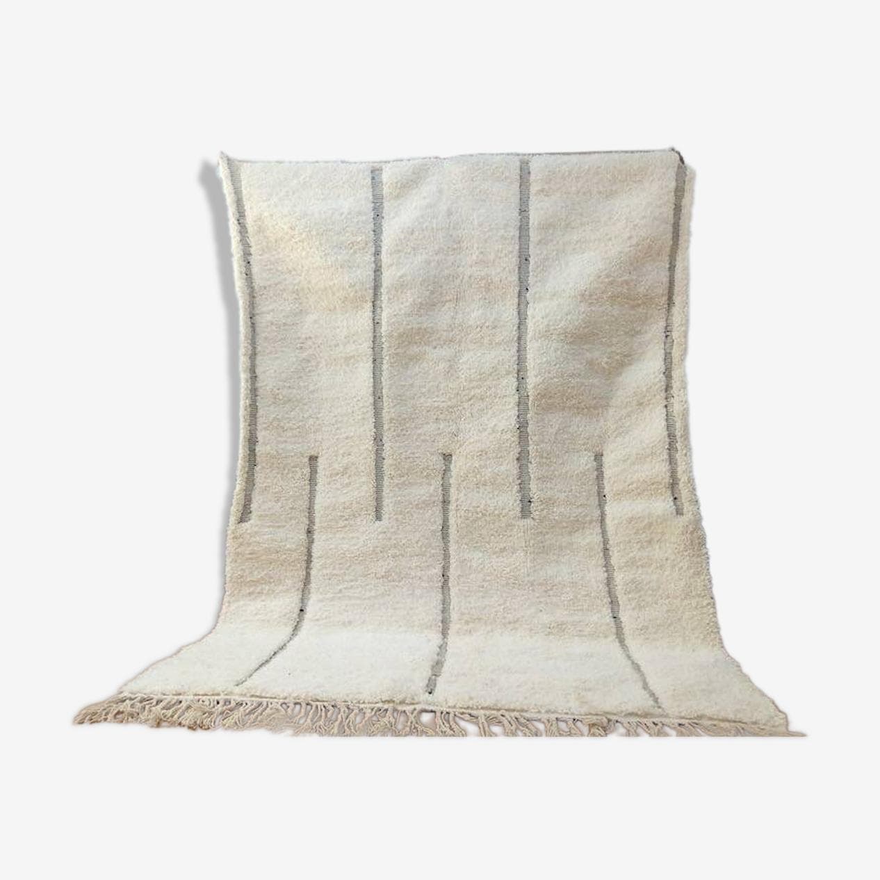 Ręcznie tkany dywan 150x250 cm, wełna, biały, Maroko - 209022