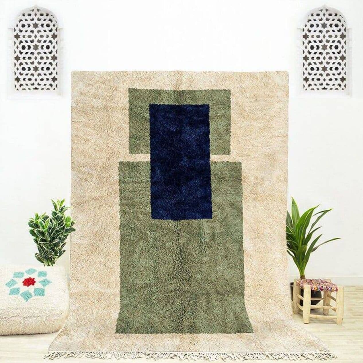 Ręcznie tkany dywan 150x250 cm, wełna, multikolor, Maroko - 208998