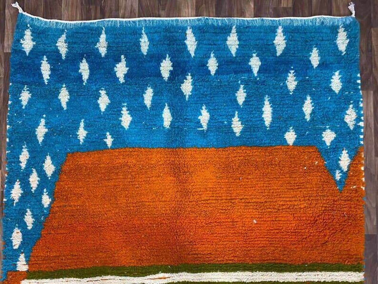 Ręcznie tkany dywan 150x250 cm, wełna, multikolor, Maroko - 208971