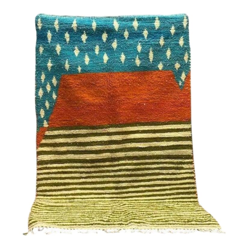 Ręcznie tkany dywan 150x250 cm, wełna, multikolor, Maroko