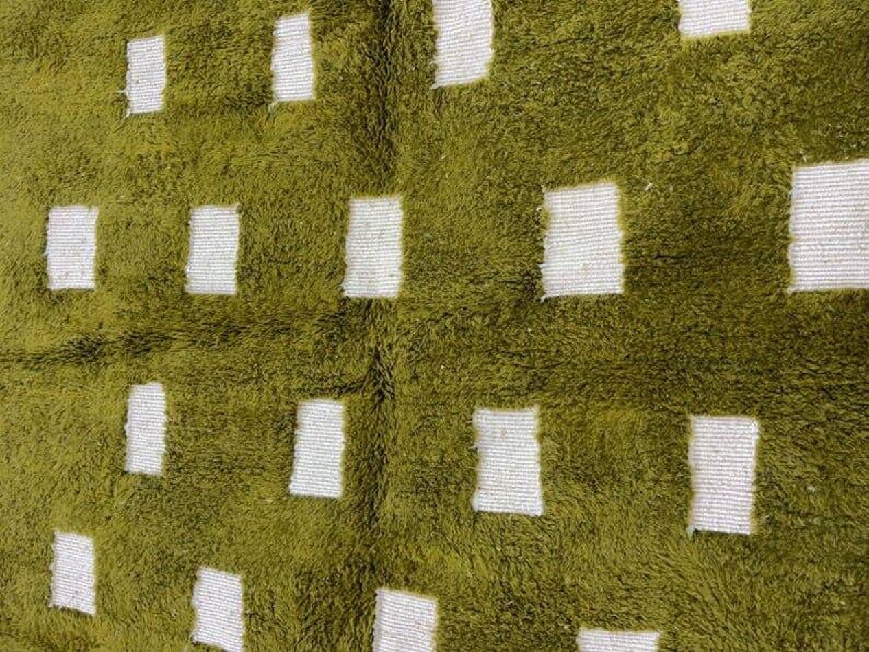 Ręcznie tkany dywan 150x250 cm, wełna, zielony, Maroko - 208958