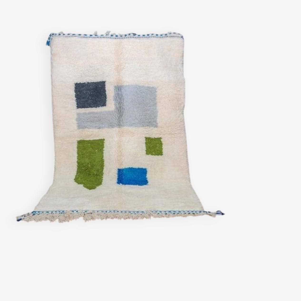 Ręcznie tkany dywan 200x300 cm, wełna, multikolor, Maroko - 208951