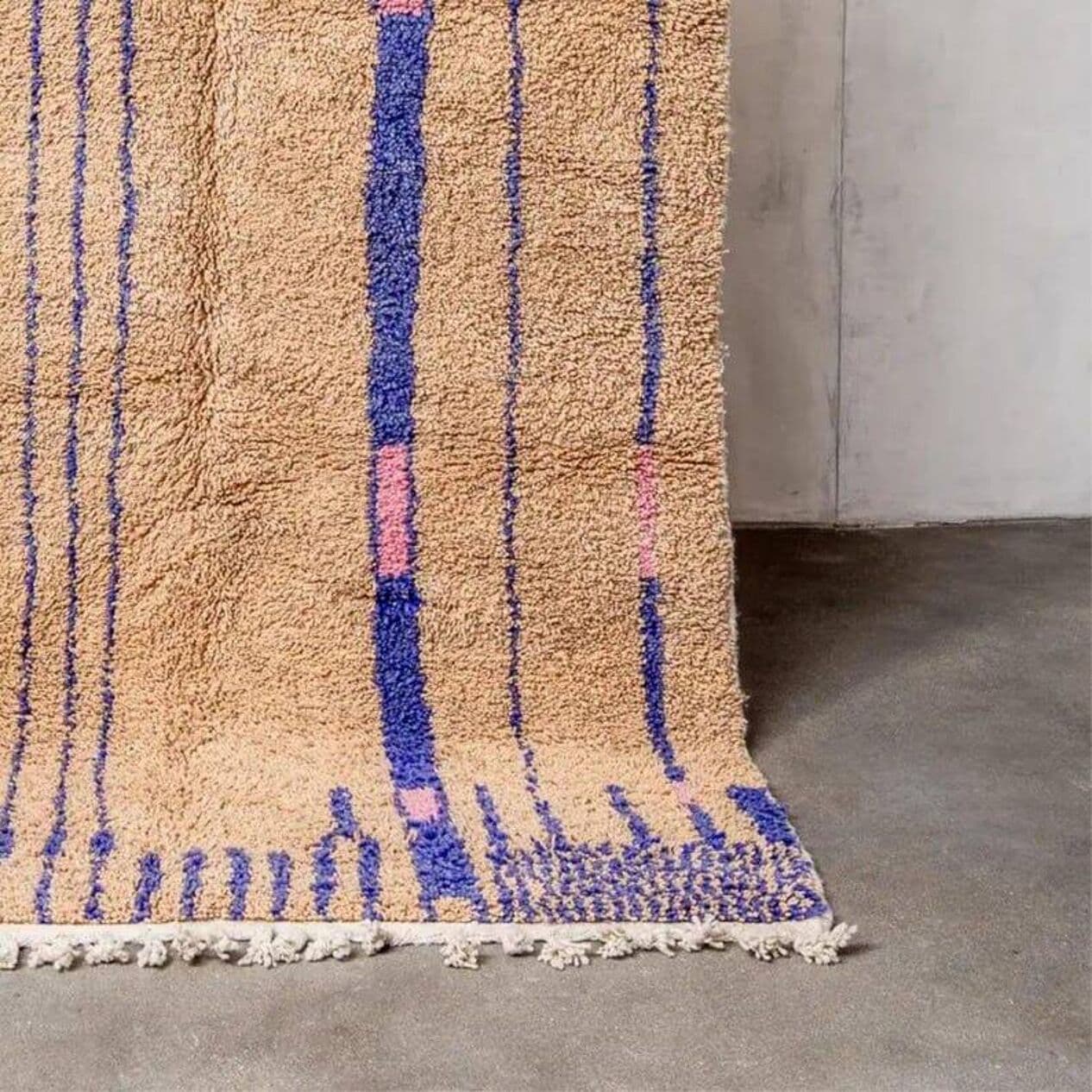 Ręcznie tkany dywan 240x160 cm, wełna, multikolor, Maroko - 208947