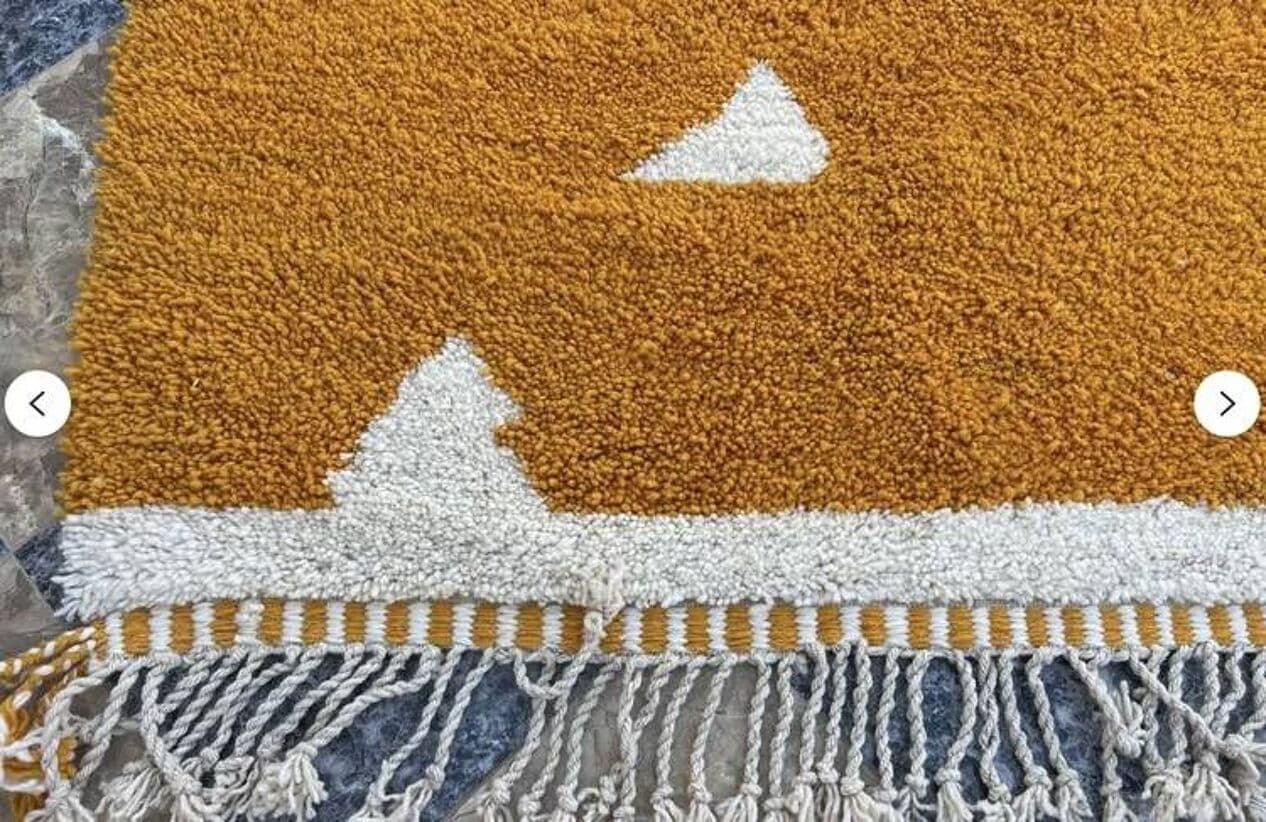 Ręcznie tkany dywan 150x250 cm, wełna, pomarańczowy, Maroko - 208940