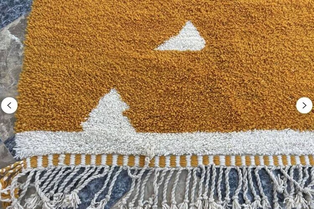 Ręcznie tkany dywan 150x250 cm, wełna, pomarańczowy, Maroko - 208939