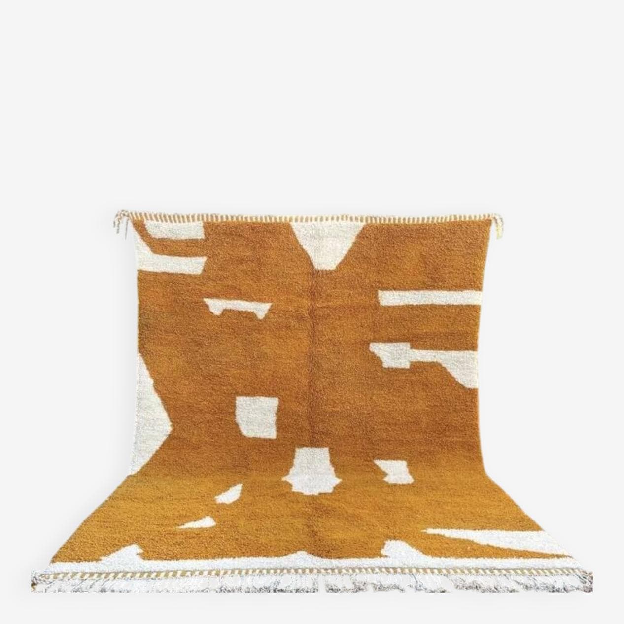 Ręcznie tkany dywan 150x250 cm, wełna, pomarańczowy, Maroko - 208938