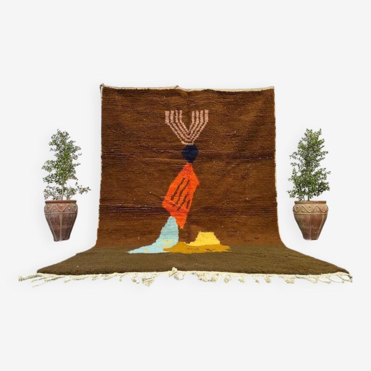 Ręcznie tkany dywan 140x260 cm, wełna, multikolor, Maroko - 208925