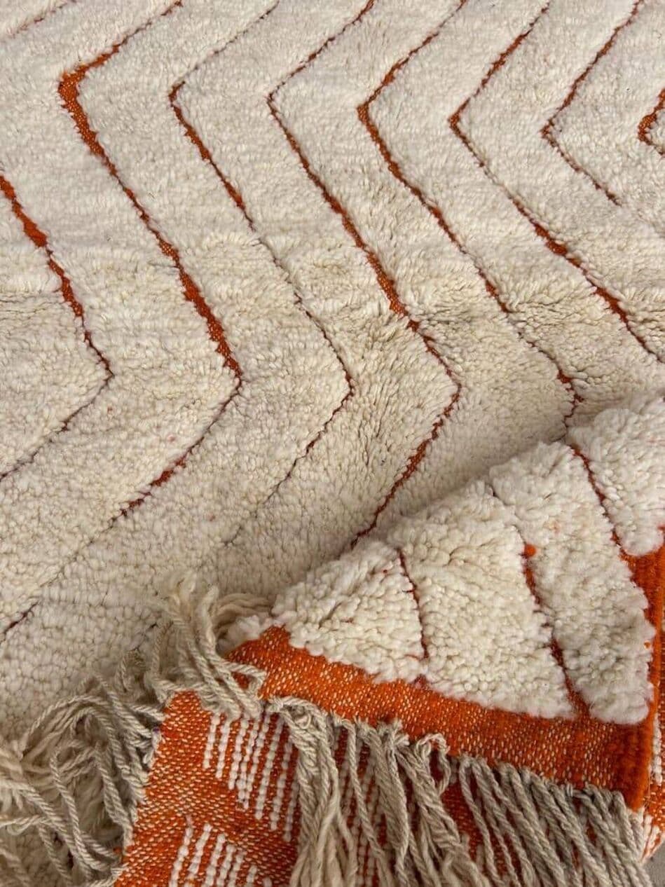 Ręcznie tkany dywan 100x200 cm, wełna, beżowy, Maroko - 208889