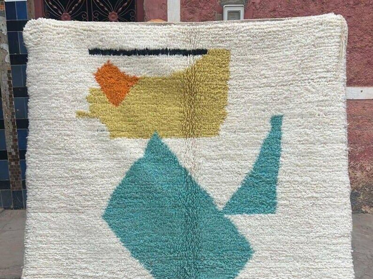 Ręcznie tkany dywan 200x300 cm, wełna, multikolor, Maroko - 208884