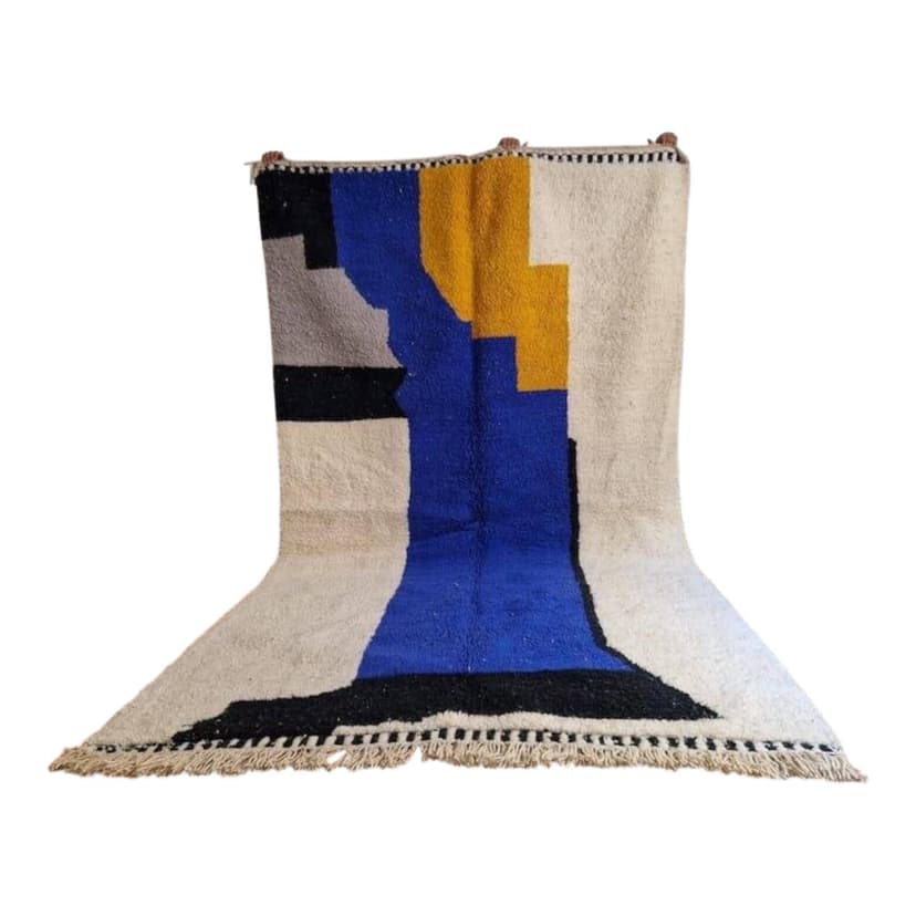 Ręcznie tkany dywan 140x260 cm, wełna, multikolor, Maroko