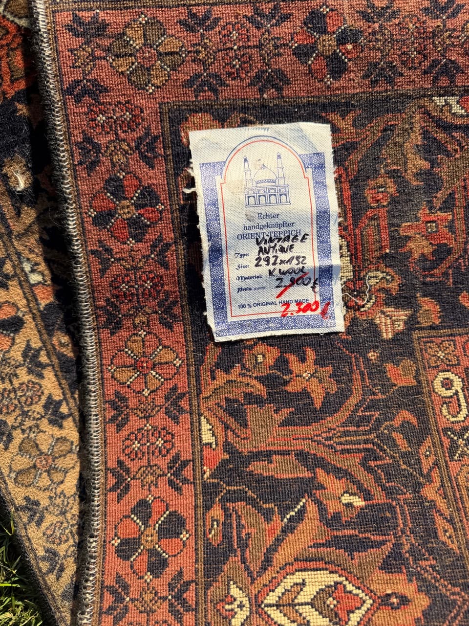 Dywan Kazak, 290x192 cm, czerwony, wełna, Turcja, lata 70. - 208457