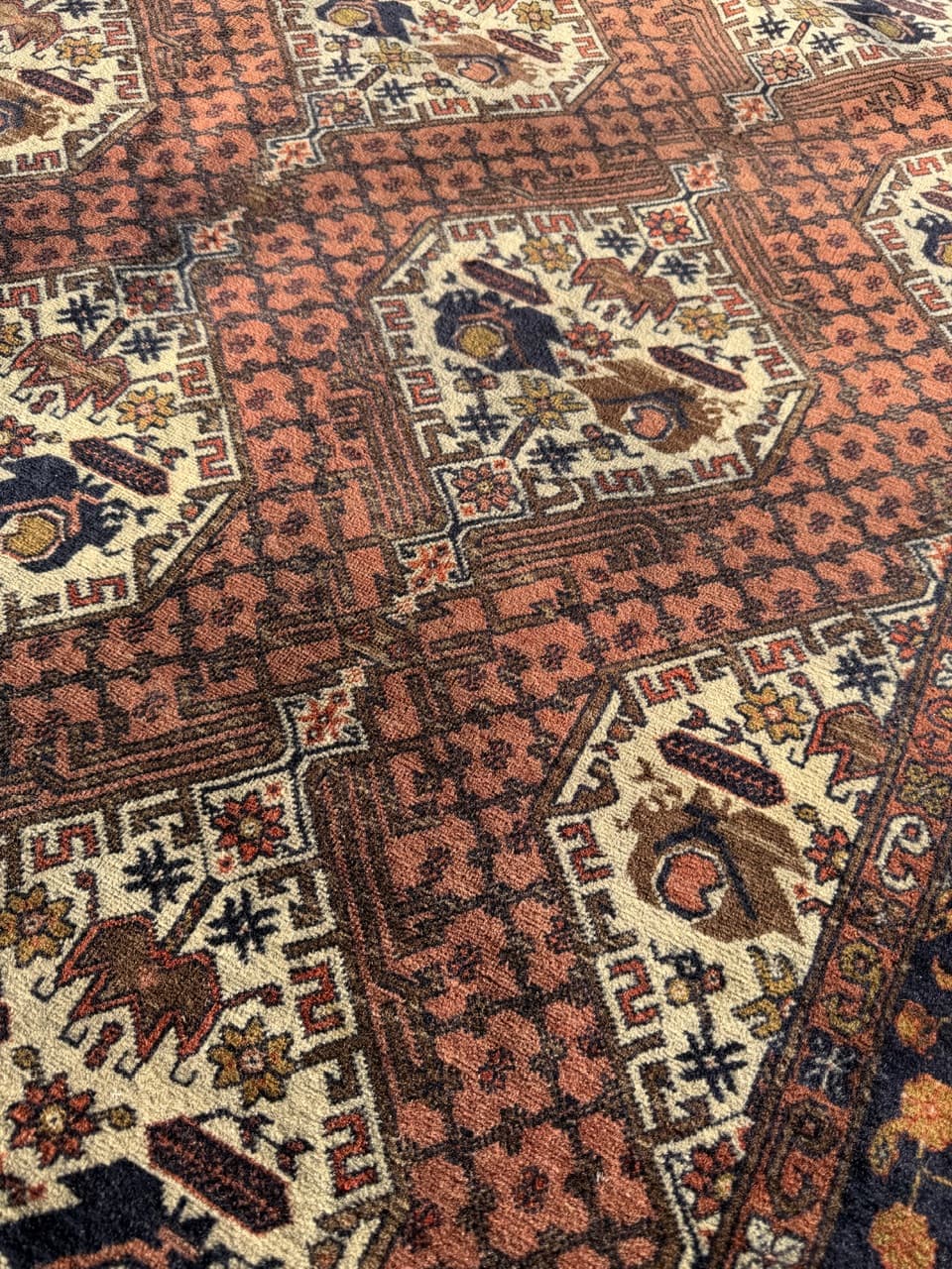 Dywan Kazak, 290x192 cm, czerwony, wełna, Turcja, lata 70. - 208464