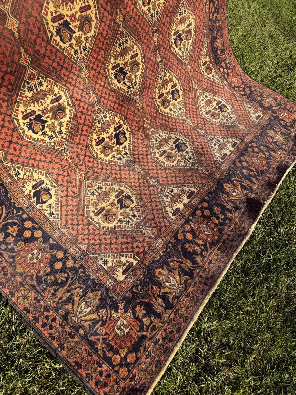 Dywan Kazak, 290x192 cm, czerwony, wełna, Turcja, lata 70. - 208463