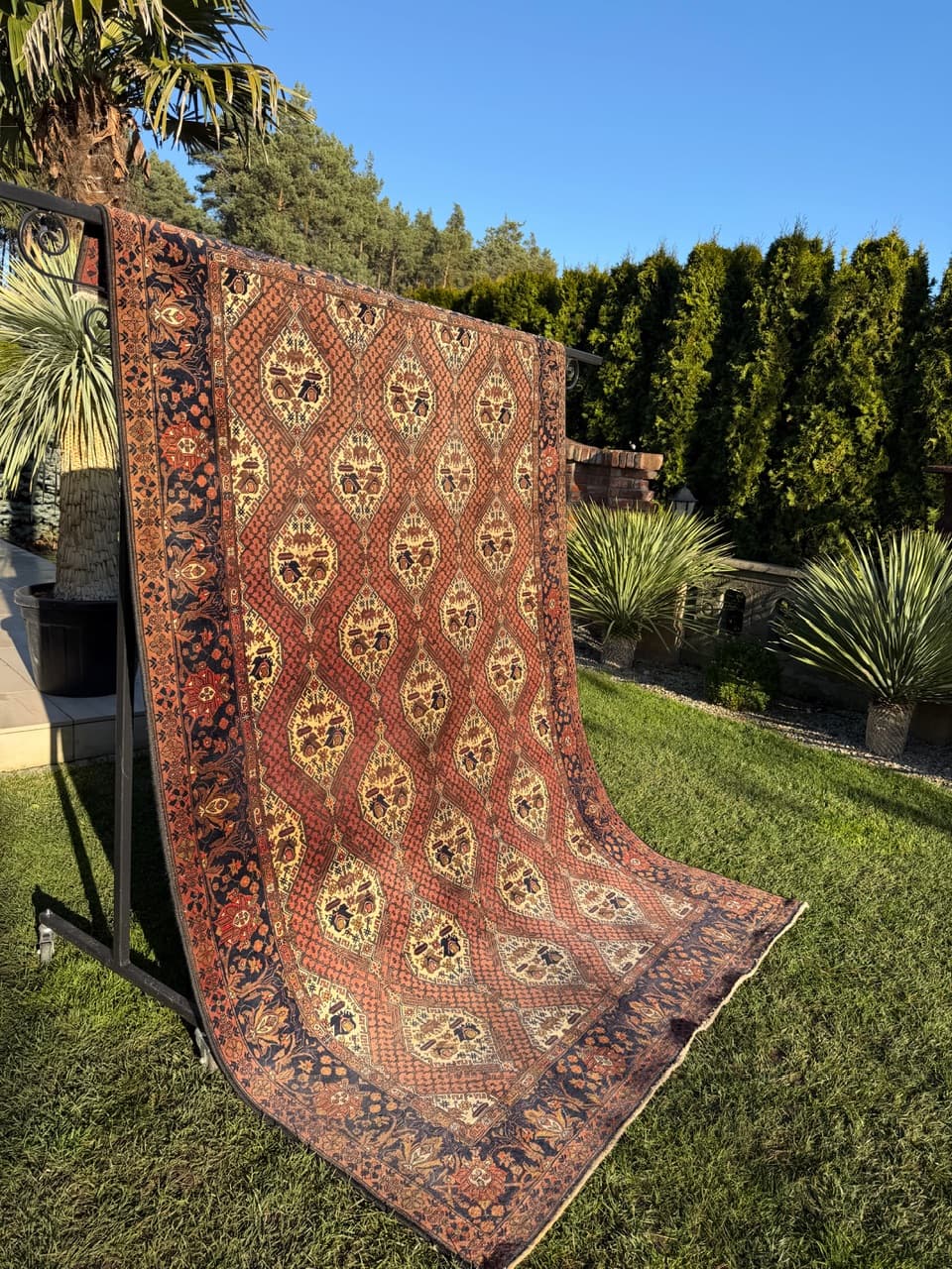 Dywan Kazak, 290x192 cm, czerwony, wełna, Turcja, lata 70. - 208454