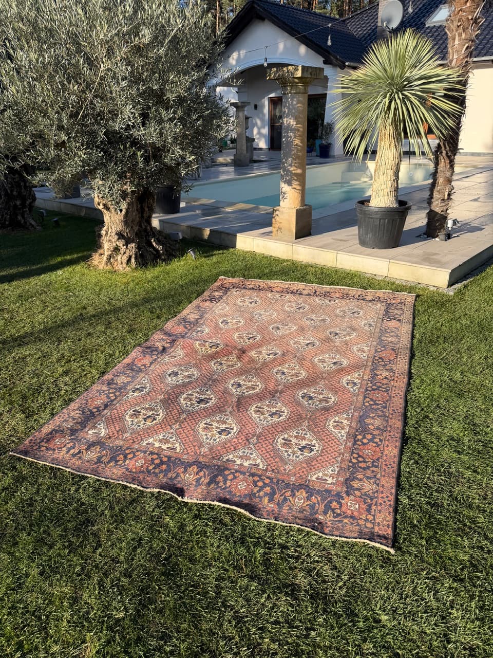 Dywan Kazak, 290x192 cm, czerwony, wełna, Turcja, lata 70. - 208459