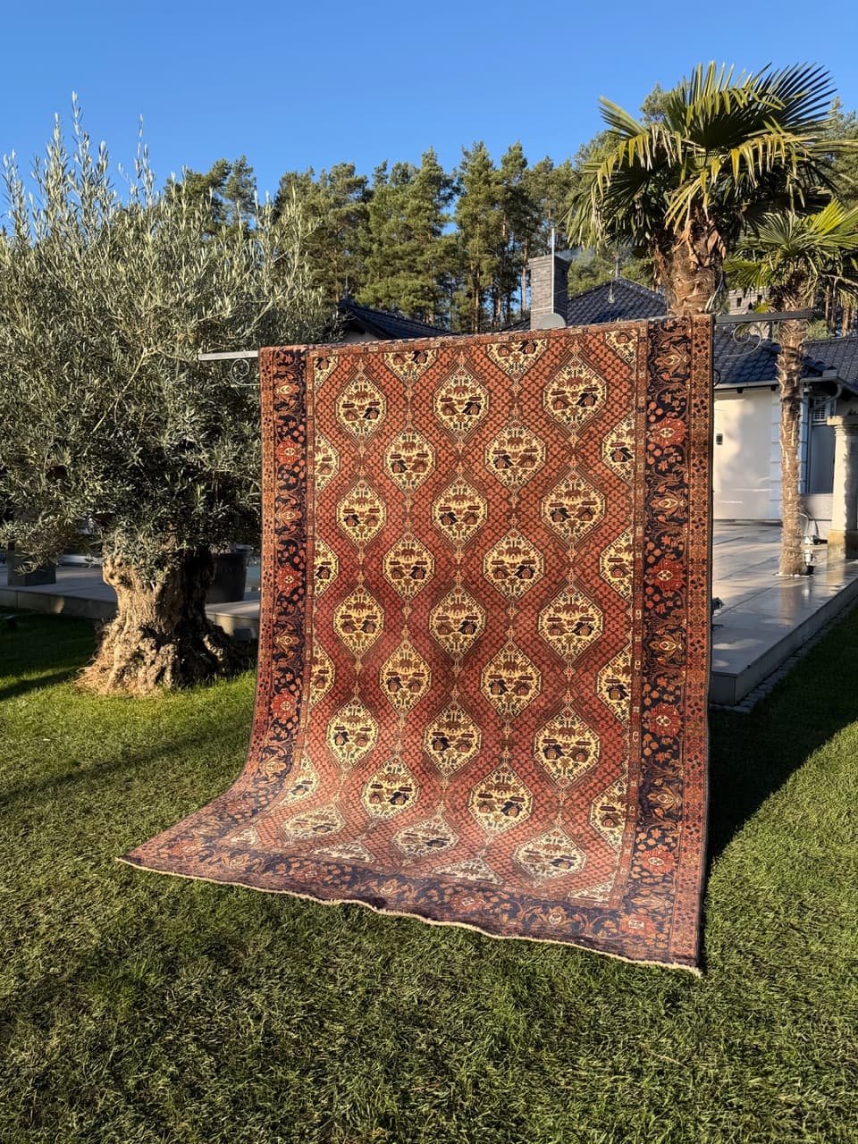 Dywan Kazak, 290x192 cm, czerwony, wełna, Turcja, lata 70. - 208458