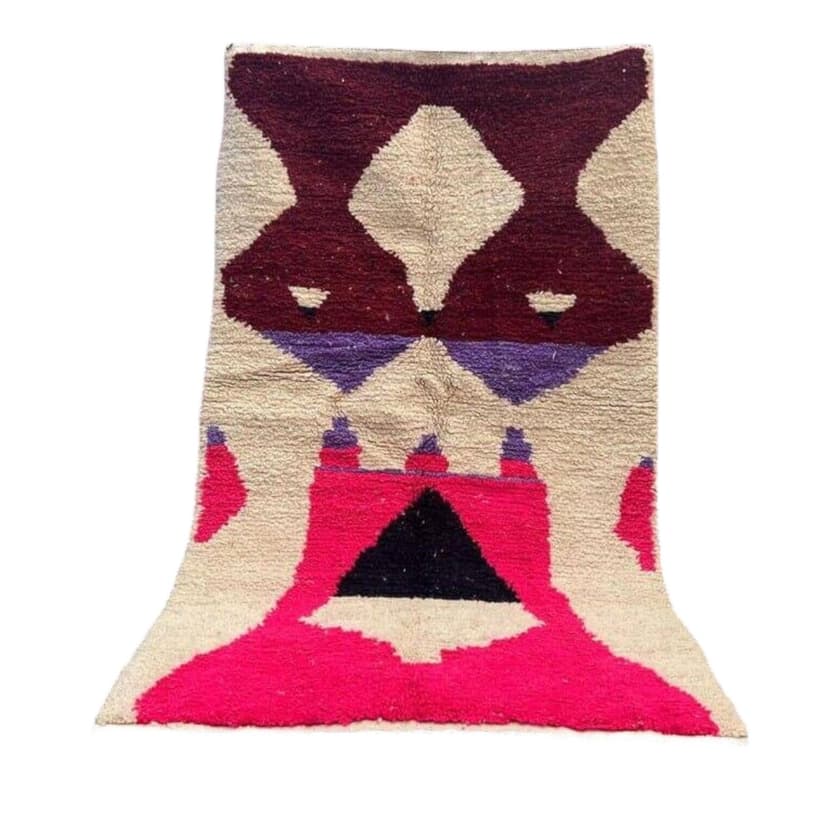 Ręcznie tkany dywan 200x300 cm, wełna, multikolor, Maroko