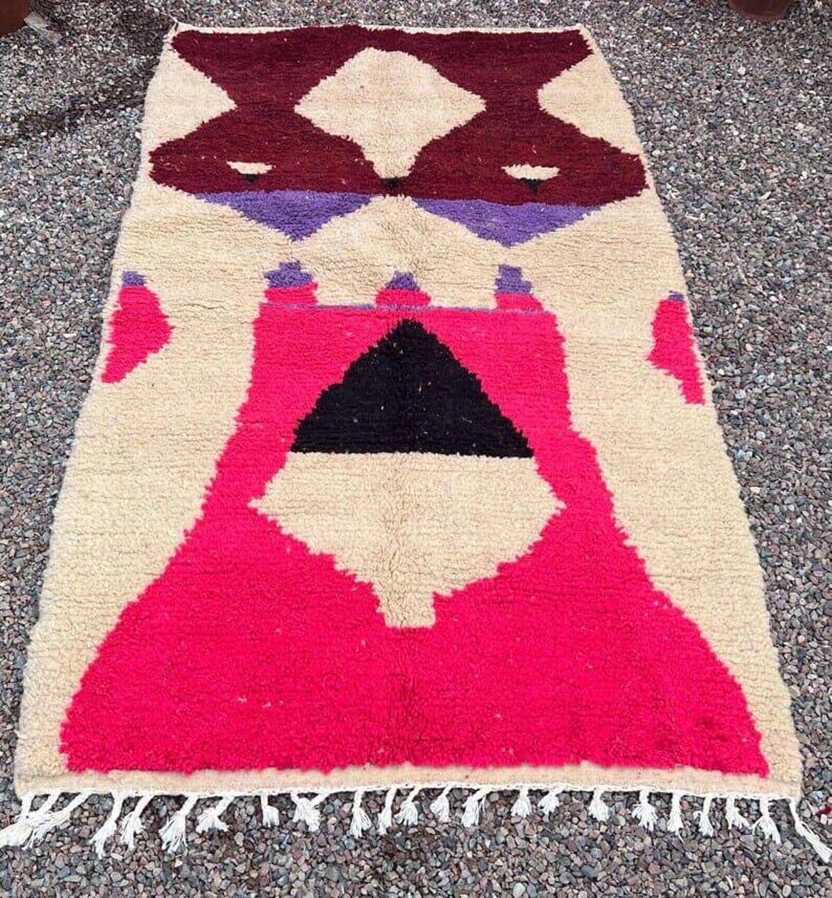 Ręcznie tkany dywan 200x300 cm, wełna, multikolor, Maroko - 208733