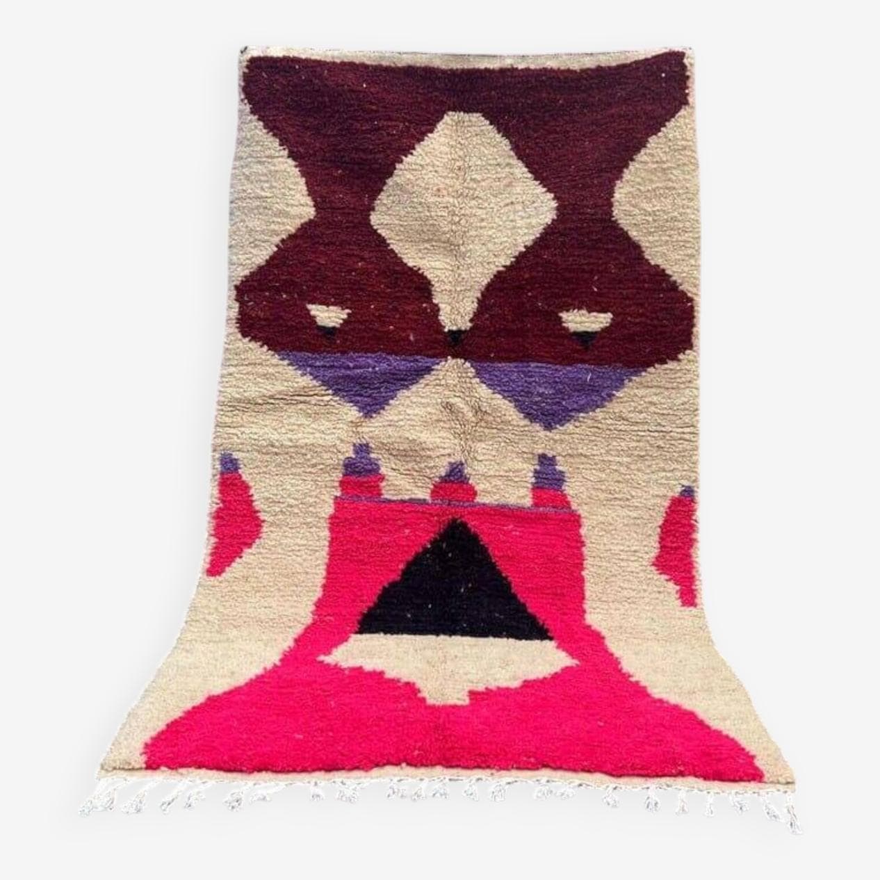 Ręcznie tkany dywan 200x300 cm, wełna, multikolor, Maroko - 208732