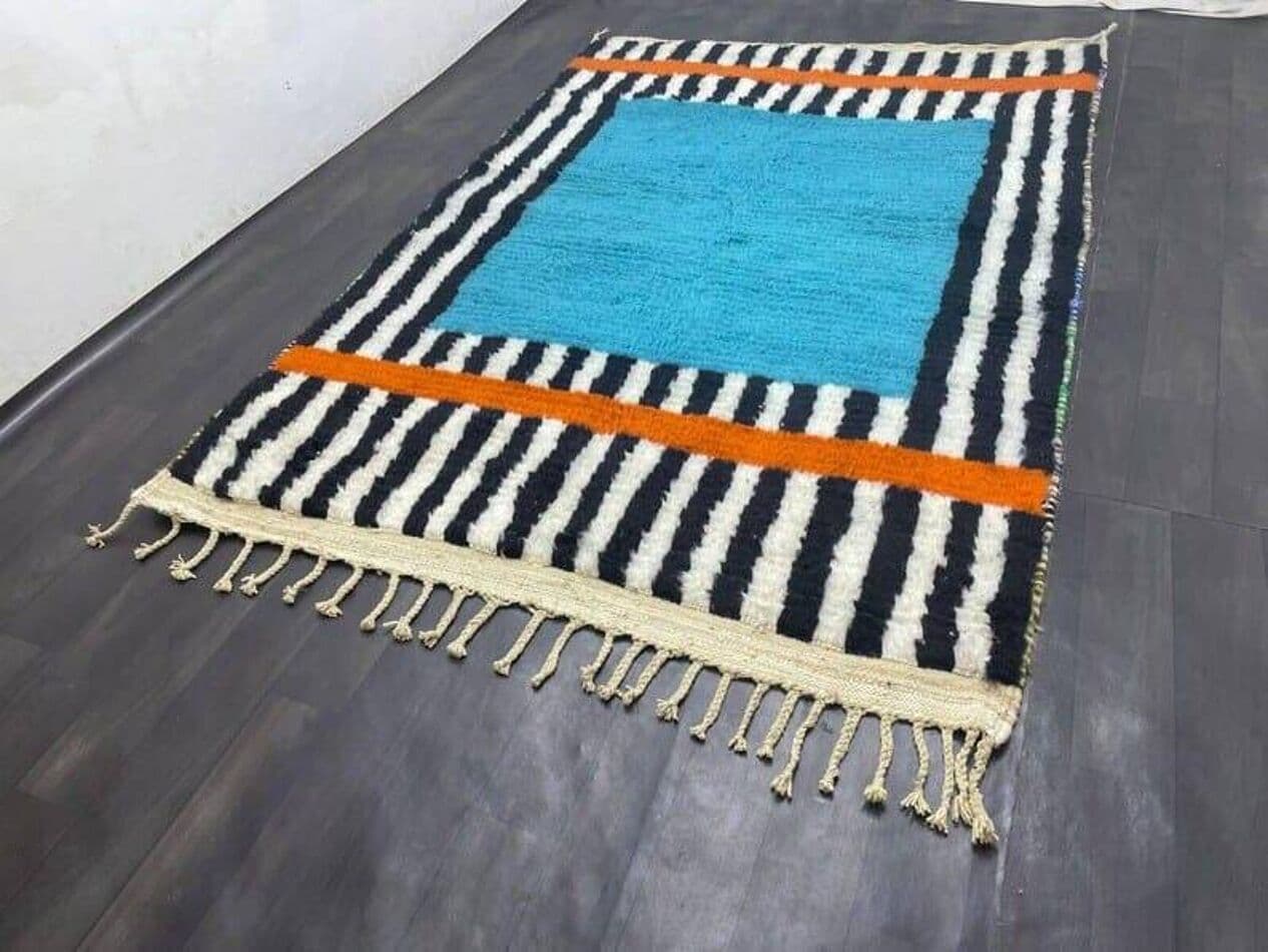 Ręcznie tkany dywan 150x250 cm, wełna, multikolor, Maroko - 208713