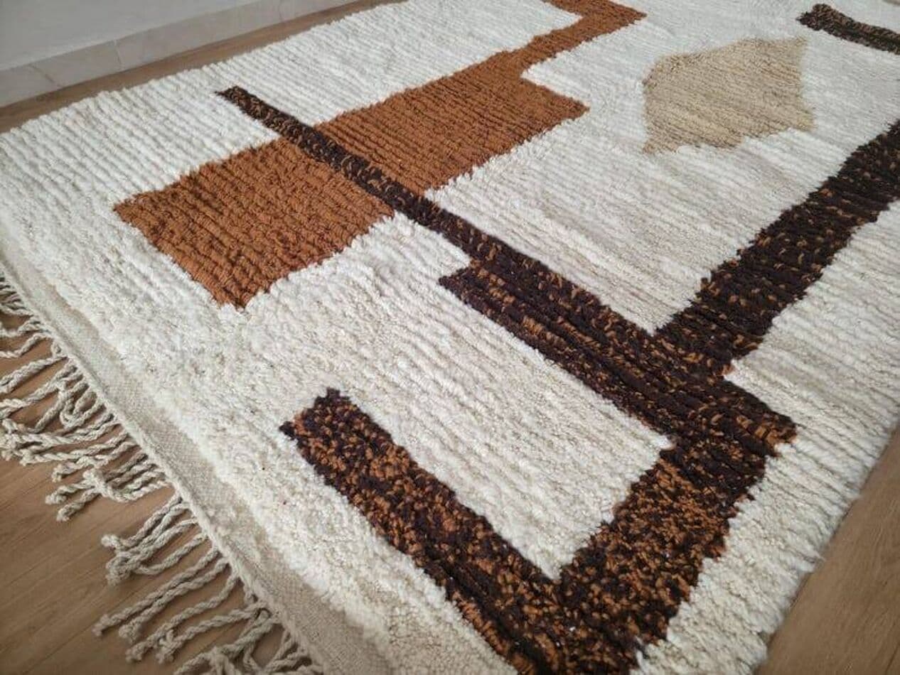 Ręcznie tkany dywan 150x250 cm, wełna, wielokolorowy, Maroko - 208642