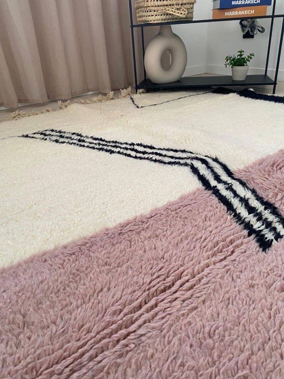 Ręcznie tkany dywan 200x300 cm, wełna, multikolor, Maroko - 208598