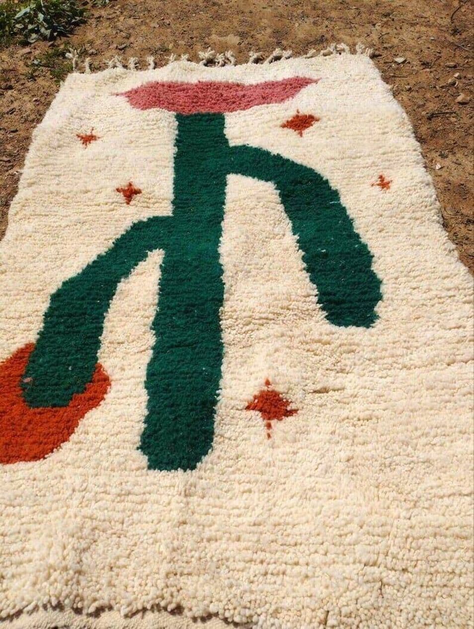 Ręcznie tkany dywan 200x300 cm, wełna, wielokolorowy, Maroko - 209192