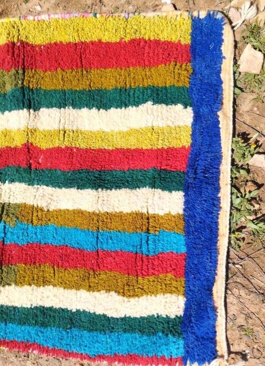 Ręcznie tkany dywan 160x240 cm, wełna, multikolor, Maroko - 209580