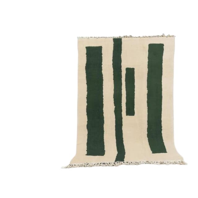 Ręcznie tkany dywan 200x300 cm, wełna, zielony, Maroko - WYMIARY