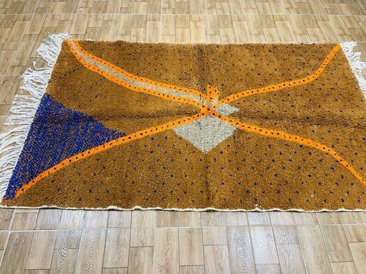 Ręcznie tkany dywan 100x200 cm, wełna, multikolor, Maroko - 209558