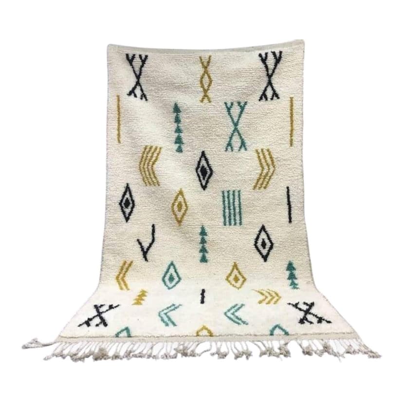 Ręcznie tkany dywan 200x300 cm, wełna, multikolor, Maroko