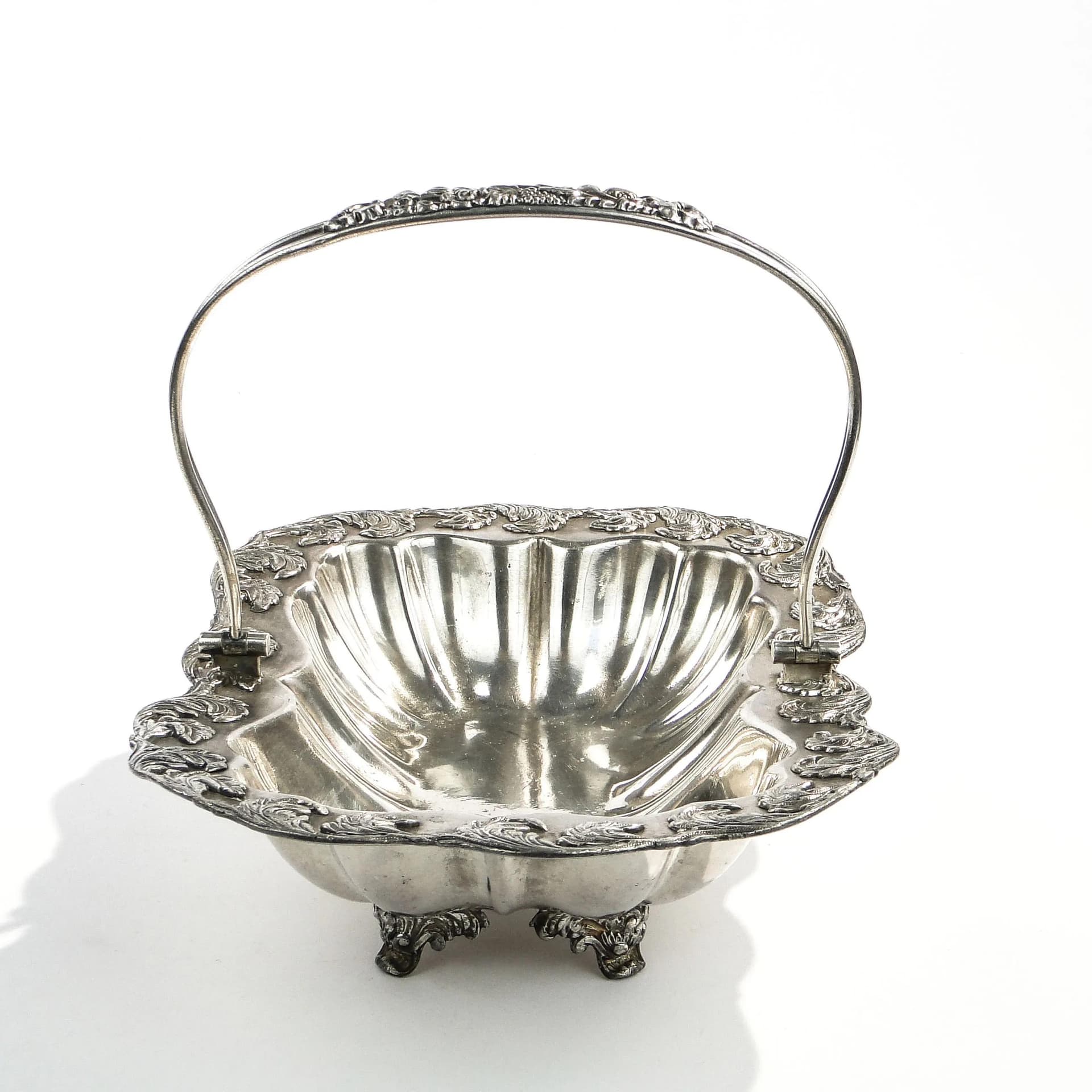 Fruit basket, Rococo Revival, silver-plated copper, Fraget, Poland, 19th c. - 15127