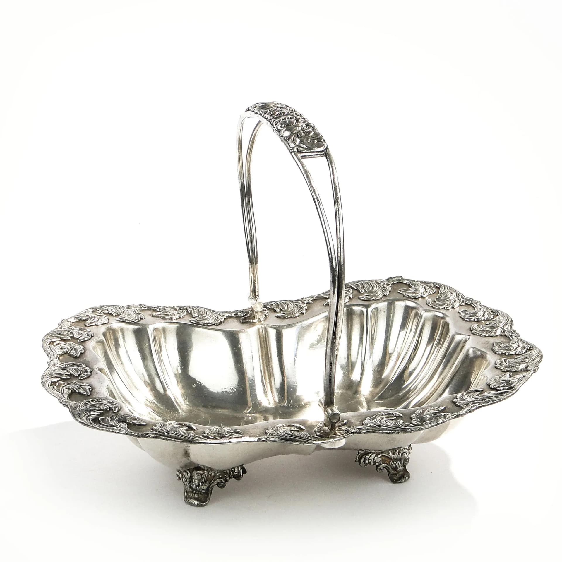 Fruit basket, Rococo Revival, silver-plated copper, Fraget, Poland, 19th c. - 15121