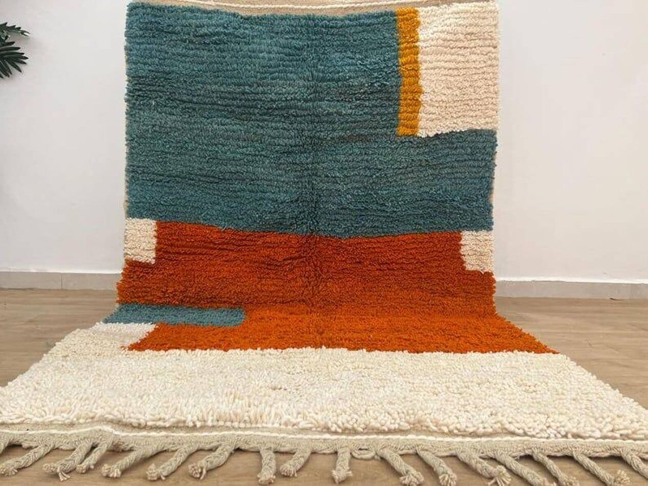 Ręcznie tkany dywan 150x250 cm, wełna, multikolor, Maroko - 209431