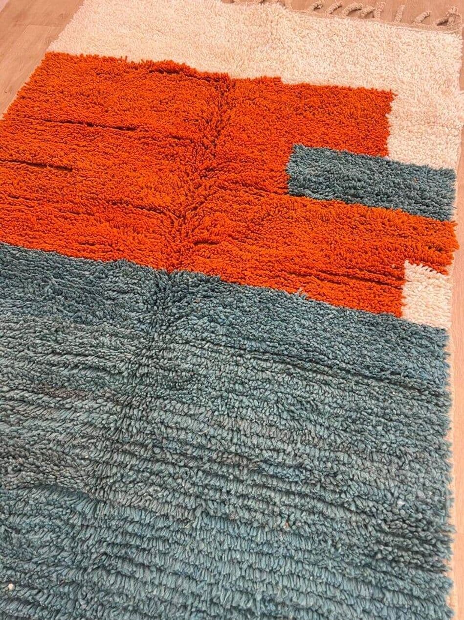 Ręcznie tkany dywan 150x250 cm, wełna, multikolor, Maroko - 209432