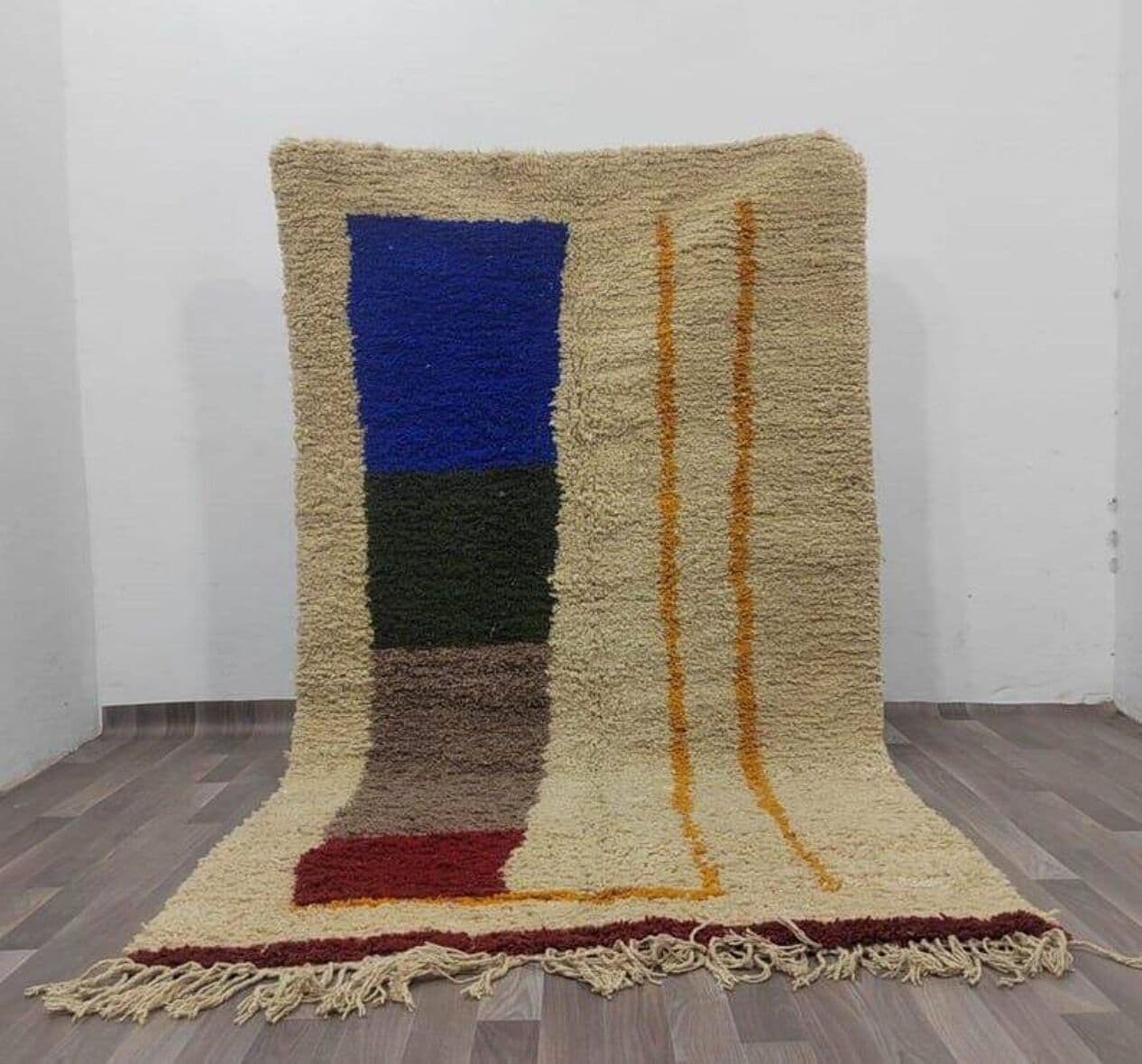 Ręcznie tkany dywan 200x300 cm, wełna, multikolor, Maroko - 209331