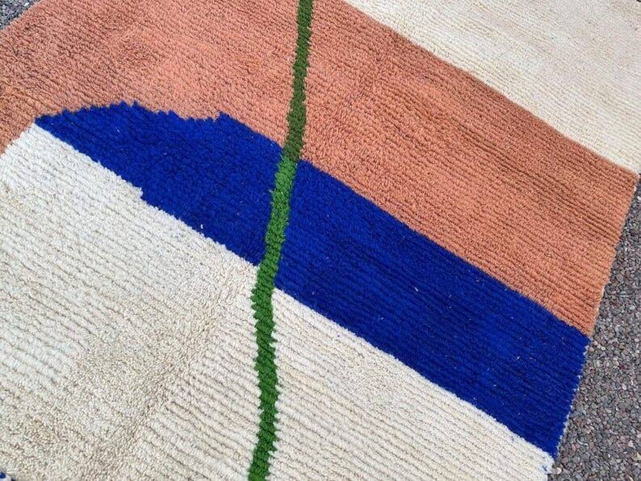 Ręcznie tkany dywan 200x300 cm, wełna, multikolor, Maroko - 209325