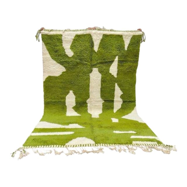 Ręcznie tkany dywan 150x250 cm, wełna, zielony, Maroko - WYMIARY