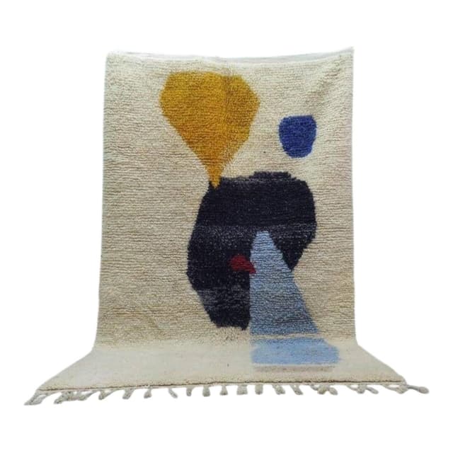 Ręcznie tkany dywan 150x250 cm, wełna, multikolor, Maroko - WYMIARY