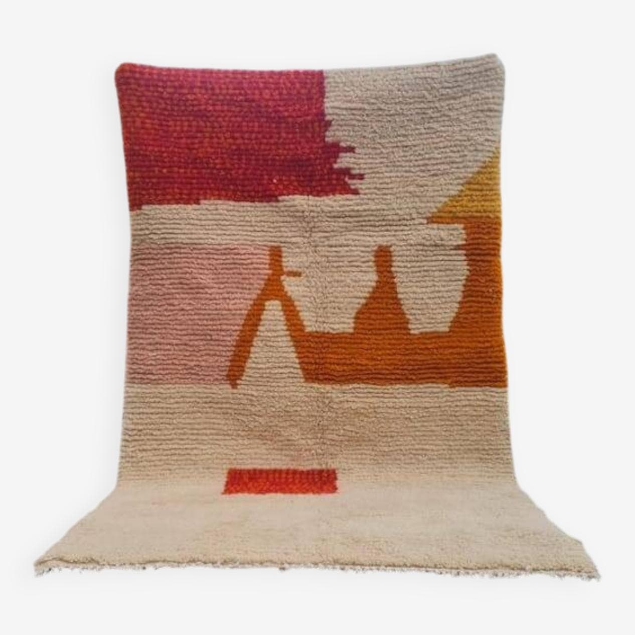 Ręcznie tkany dywan 150x250 cm, wełna, multikolor, Maroko - 210060