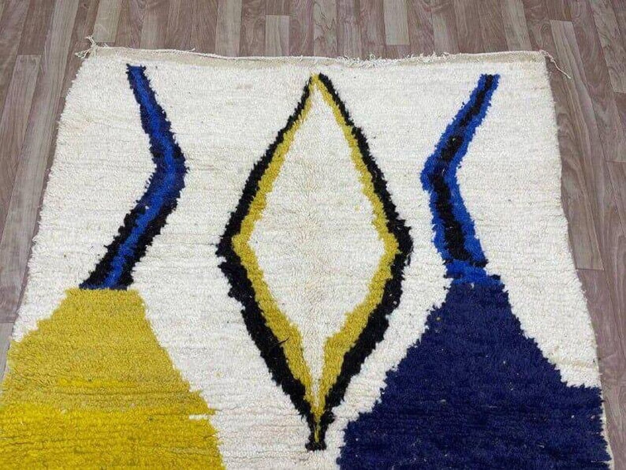 Ręcznie tkany dywan 150x250 cm, wełna, multikolor, Maroko - 210018