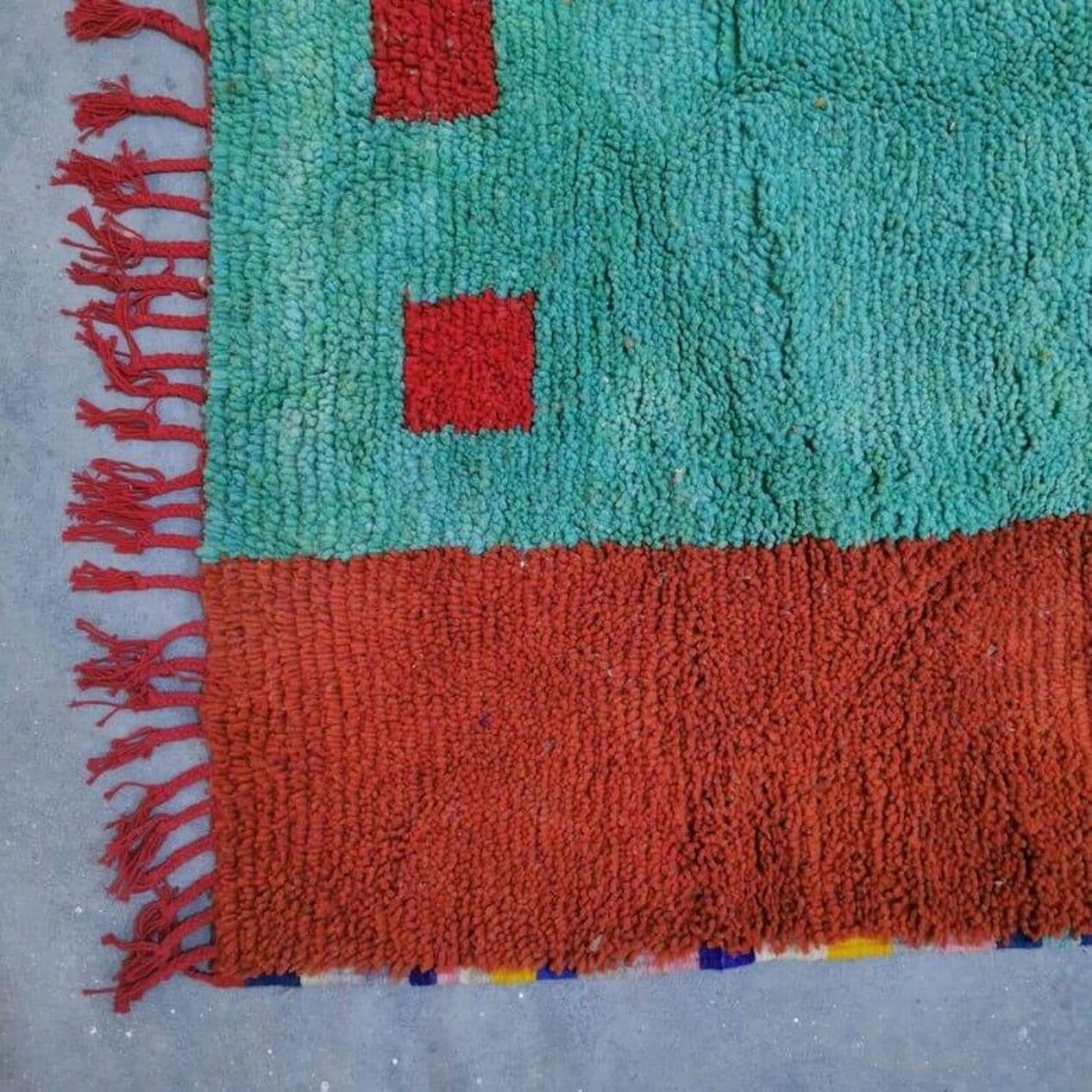 Dywan berberyjski ręcznie tkany wełna 200x100 cm multikolor, Maroko - 209930