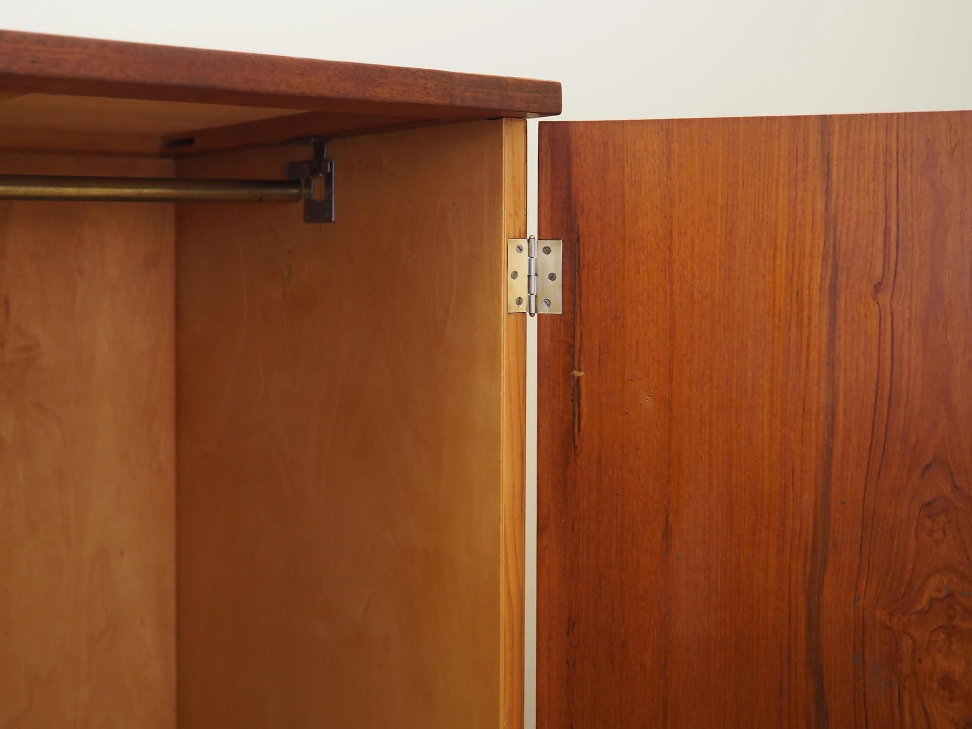 Wardrobe, orange teak, Denmark, 1960s. - 15207