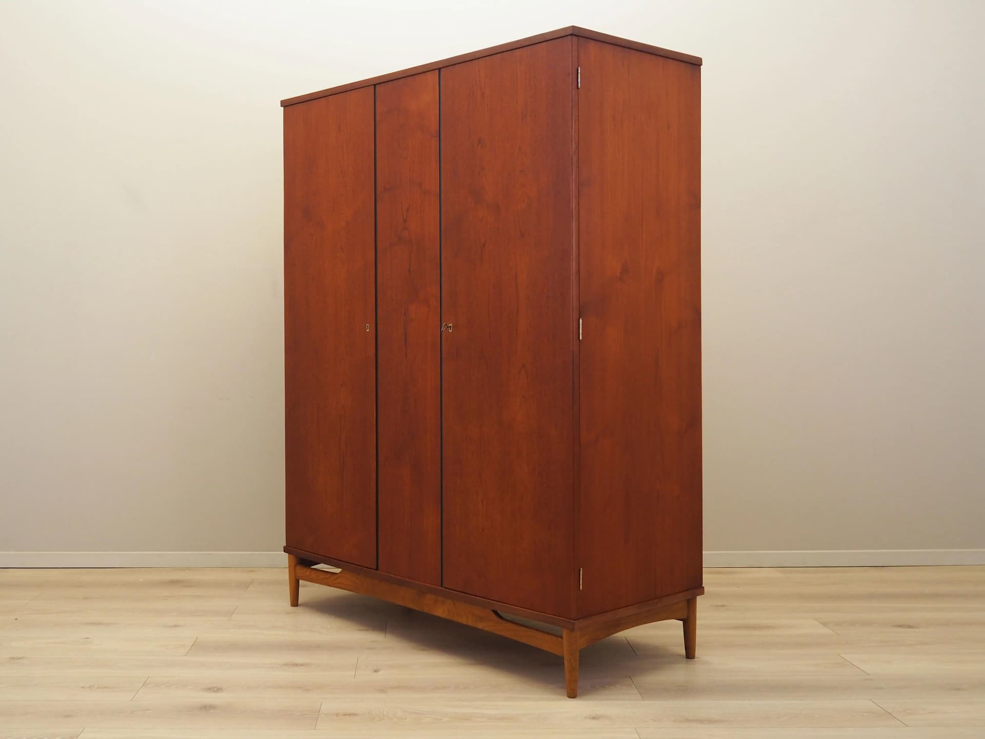 Wardrobe, orange teak, Denmark, 1960s. - 15200