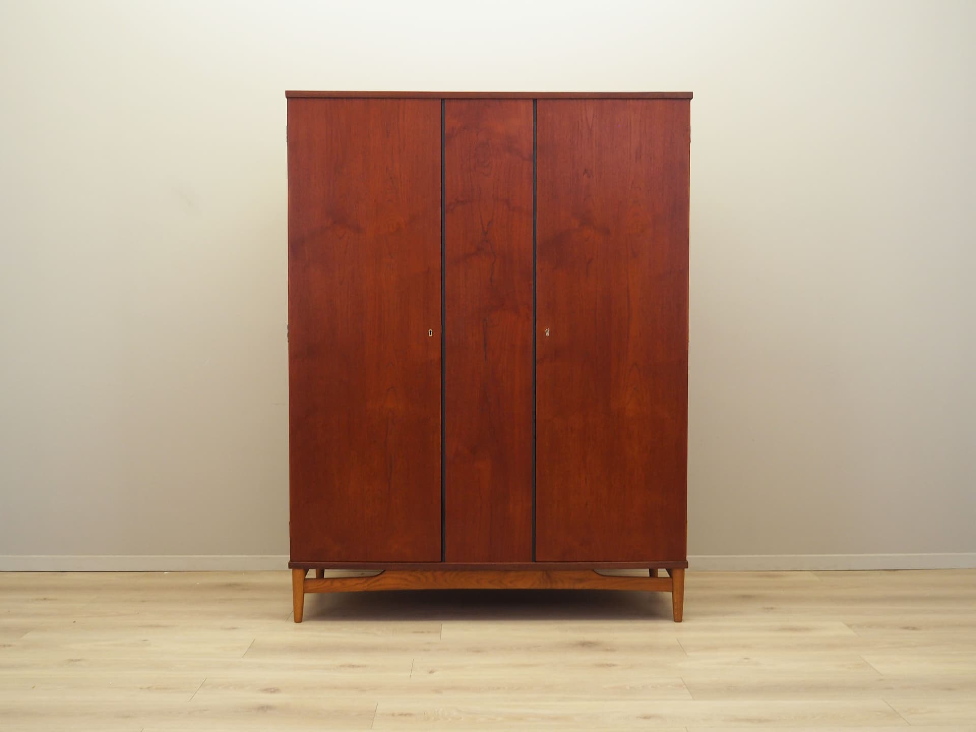 Wardrobe, orange teak, Denmark, 1960s. - 77188
