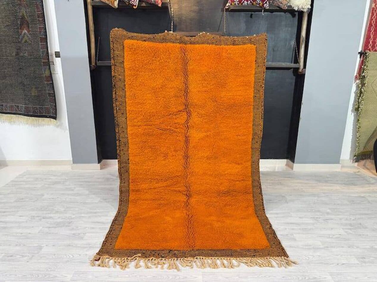 Ręcznie tkany dywan 150x250 cm, wełna, pomarańczowy, Maroko - 209892