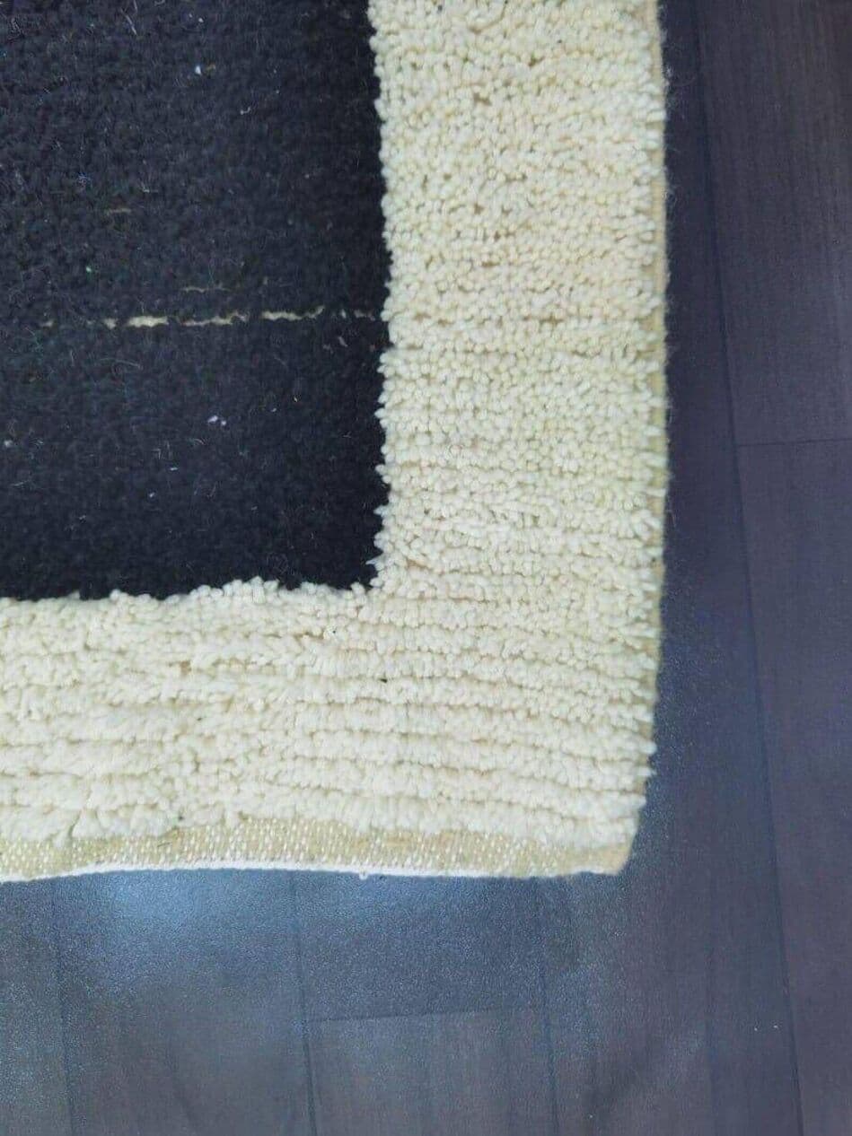 Ręcznie tkany dywan 150x250 cm, wełna, czarny, beżowy, Maroko - 209868